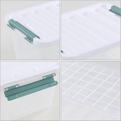 Zopnny 20 Quart Clear Latching Container Box, Plastic Storage Bin - Image 3