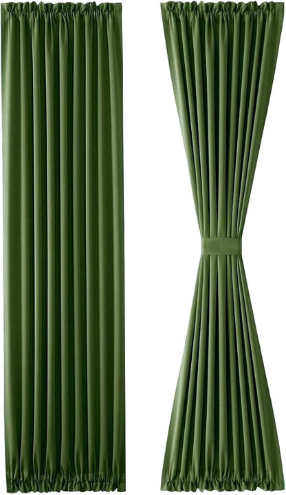 DWCN French Door Curtains – Rod Pocket Thermal Blackout Curtain - Image 7