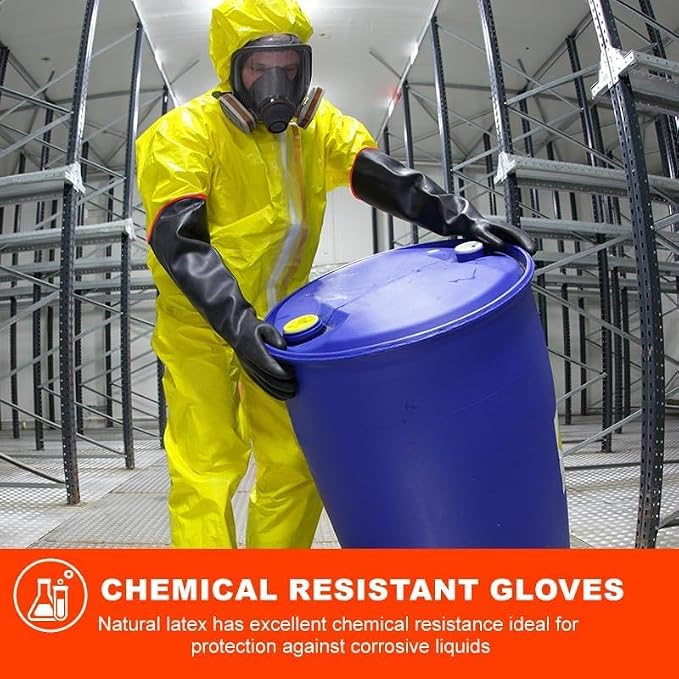 North Tower Heavy-Duty Latex Chemical Resistant Gloves - Image 5
