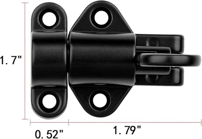 7 Packs Self-Closing Latches，Black Spring Door Lock，Resilient Bolt Latch - Image 2