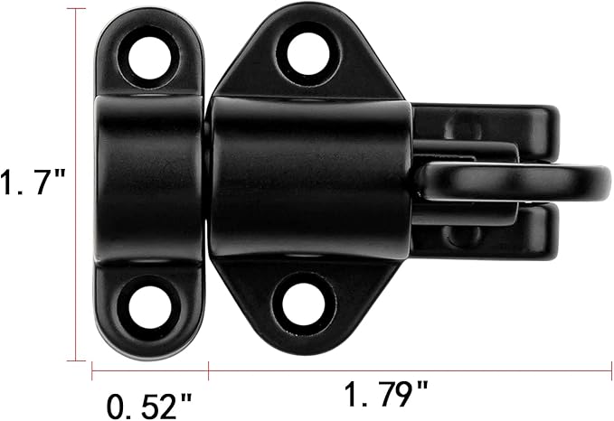 4 Packs Self-Closing Latches，Black Spring Door Lock，Resilient Bolt Latch - Image 2