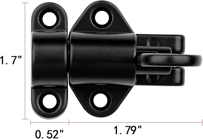 3 Packs Self-Closing Latches，Black Spring Door Lock，Resilient Bolt Latch - Image 2