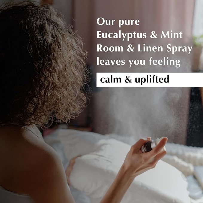 Eucalyptus & Mint Room, Linen & Pillow Spray by Aromafume | 100ml/3.38fl oz | - Image 4