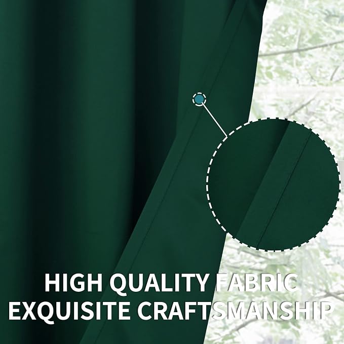 BGment Emerald Green Blackout Curtains 54 Inches Length - Image 5