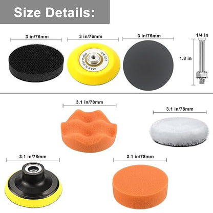 3 Inch Sanding Disc Drill Polishing Kit Sanding Attachment, Backing Pads - Image 4