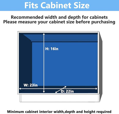 2 Tier Individual Pull Out Cabinet Organizer 22½" W x 21½" D, Heavy Duty - Image 4