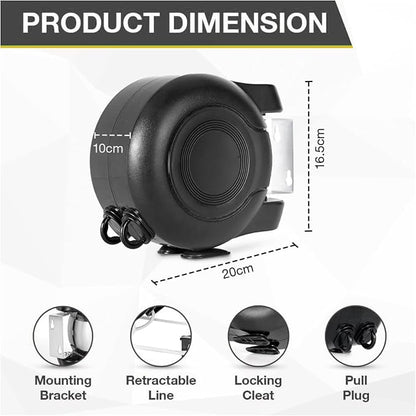 Retractable Double Clothesline – 49 ft x 2 Heavy Duty Clothes Line - Image 5