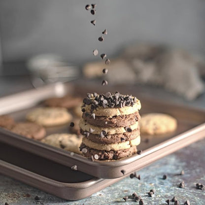 HAPPIELS Nonstick Baking Sheet Set of 2 | PFOA & BPA Free Non Toxic Carbon - Image 7