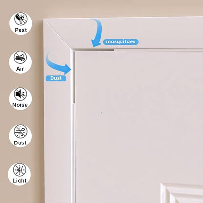 Weather Stripping Door Seal White, Self Adhesive Foam Tape High Density Foam - Image 6