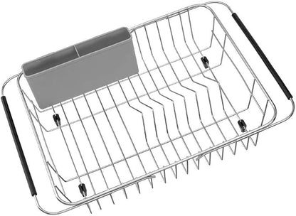 SANNO Expandable Dish Drying Rack, Dish Drainer, Dish Plate Holder Basket in - Image 5