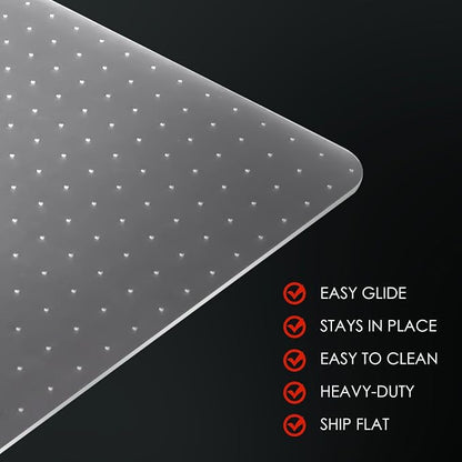 Kuyal Office Chair Mat for Carpet, 46x60 Clear Heavy Duty Computer Chair Mat - Image 5