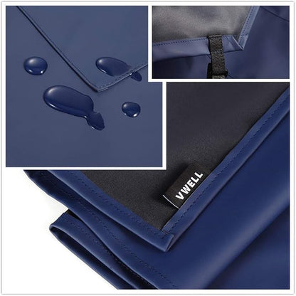 VWELL Waterproof Rubber Vinyl Apron W/ 2 Pockets - Image 3