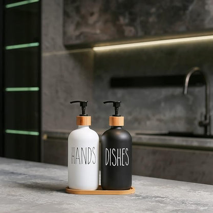MOMEEMO Soap Dispenser Set, Contains Hand and Dish Soap Dispenser, Suitable - Image 3