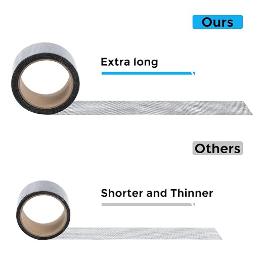 Black Window Screen Repair Kit, 4 in X 30 FT Screen Repair Tape - Image 7