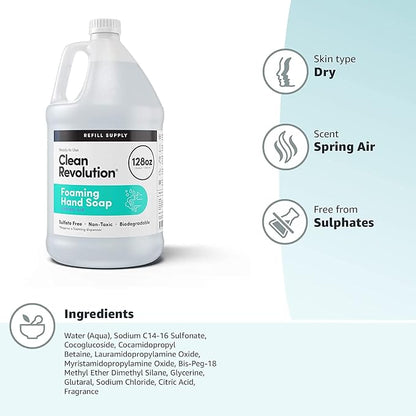 Clean Revolution Foaming Hand Soap Refill Supply Container, Ready to Use Formula - Image 5