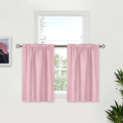 BGment Baby Pink Blackout Curtains 36 Inch Length by BGment