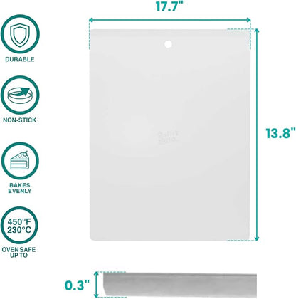 Commercial Quality Baking Sheet Pan Set, Pure Aluminum, Wrap Resistant - Image 2