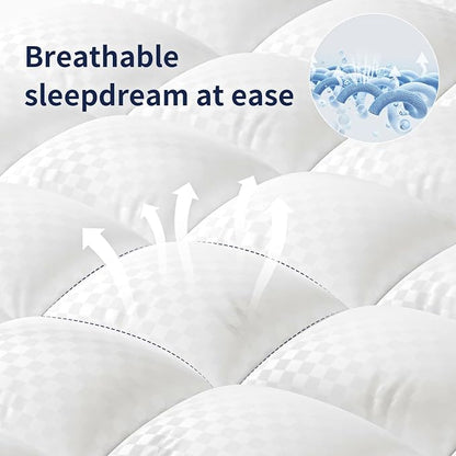 Mattress Topper Twin XL Mattress Pad Cover Mattress Protector - Image 4