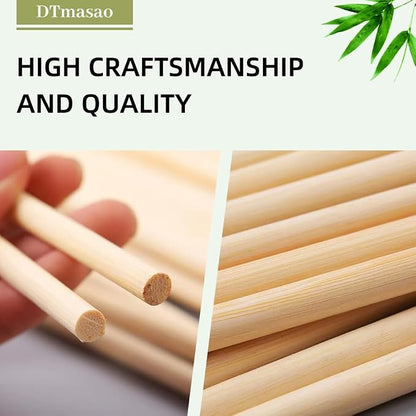 1/2 x 6 Inch 100 PCS Dowel Rods Wood Sticks Wooden Dowel Rods - Image 4
