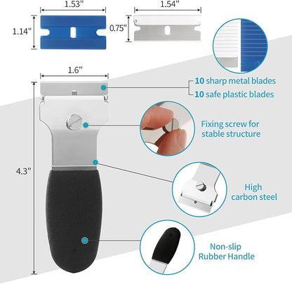 2 Pack Razor Blade Scraper, - Image 2