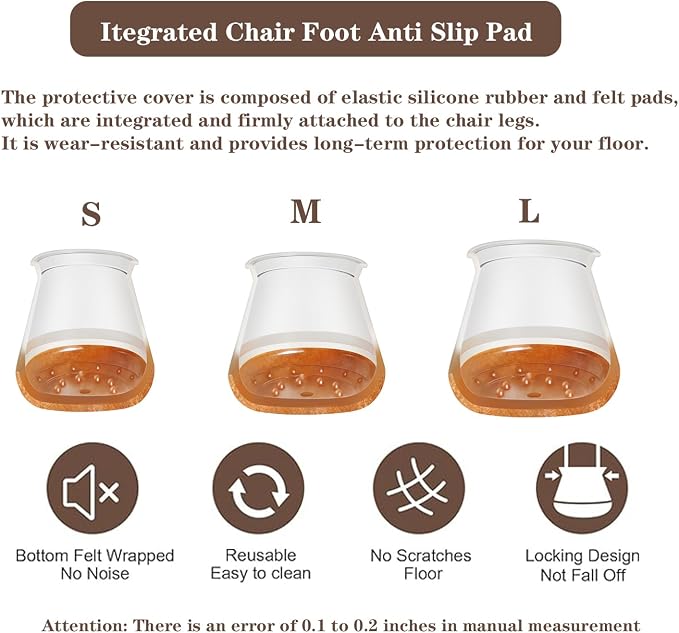 OCONDA 20 Pcs Chair Leg Floor Protectors - Image 6