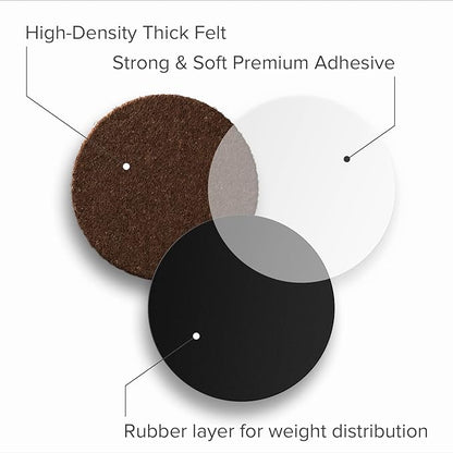 16 Heavy-Duty Felt Furniture Pads 2” 1/4” Thick X-Protector! Round Felt Pads - Image 4