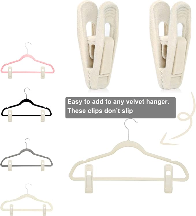 Velvet Hanger Clips - Image 3