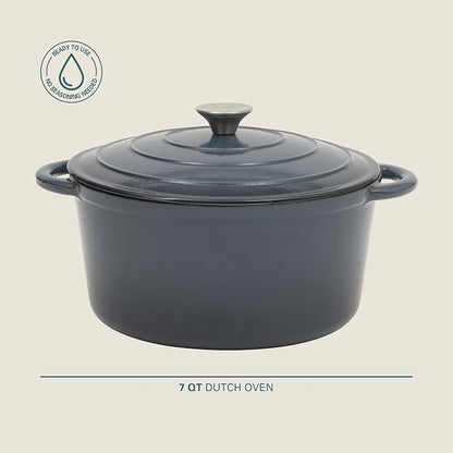 Gibson Home Addlestone 7 Qt Enameled Cast Iron Dutch Oven Pot - Image 2