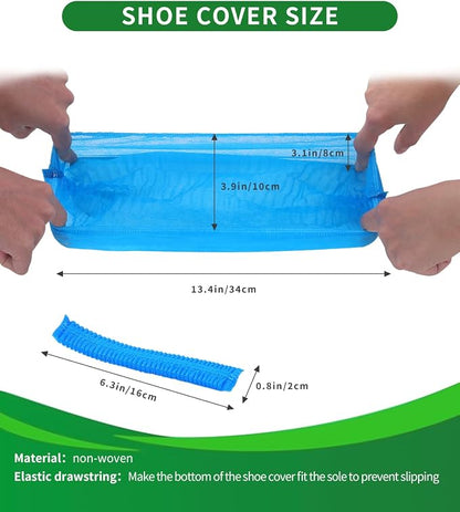 100Pcs Non-Woven Shoe Covers Disposable Non Slip - Image 6