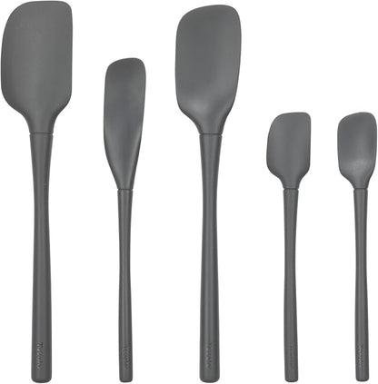 Tovolo Flex Core 5 Piece Silicone Spatula Set Heat Resistant All Silicone by Tovolo