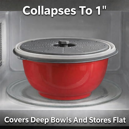 HIC Kitchen Collapsible Microwave Food Cover, BPA Free, Contains Splatter and - Image 3