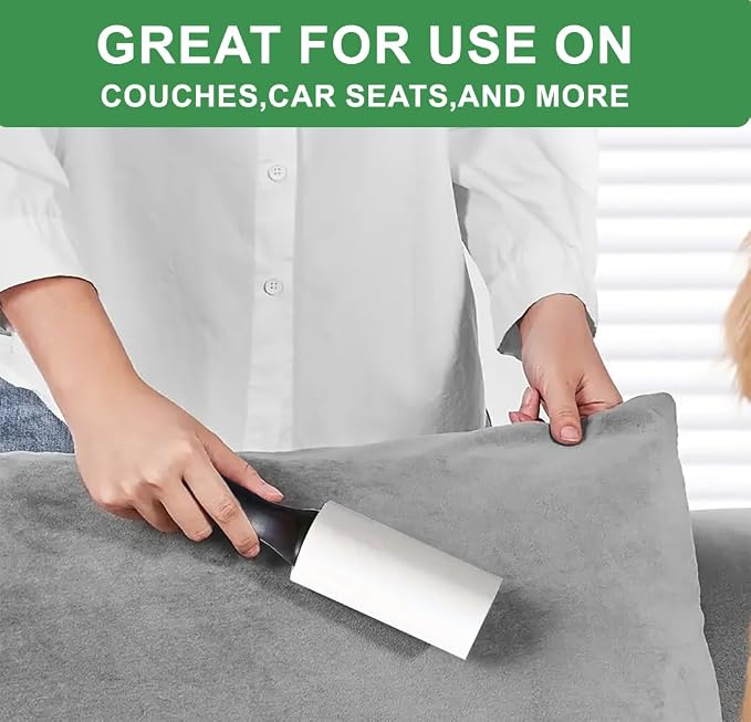 Lint Rollers for Pet Hair Extra Sticky, 600 Sheets Value Set Lint Roller - Image 4