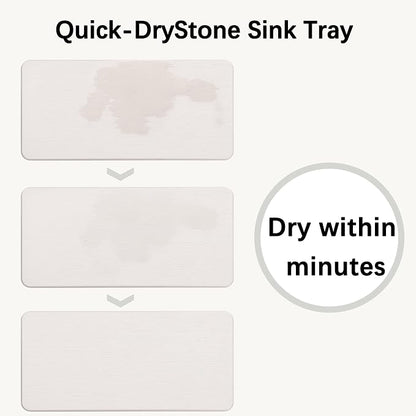 NiuYichee 2 Pcs Water Absorbing Stone Trays, Kitchen/Bathroom Sink Soap Dish - Image 7