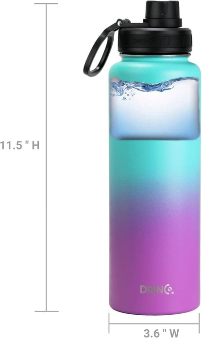 DRINCO Stainless Steel Water Bottle Spout Lid Vacuum Insulated Double Wall - Image 5
