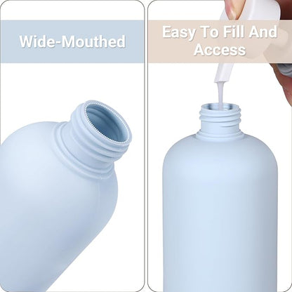 ASEVAT 8.8oz 4pack Refillable Travel Shampoo and Conditioner Bottles, Travel Size containers, Travel Bottle for toiletries, Squeeze Bottles with Flip Cap, Empty Plastic Leak Proof Travel Bottles