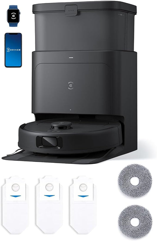 ECOVACS DEEBOT N30 Omni Care Robot Vacuum and Mop, 10000Pa Suction, TruEdge by ECOVACS