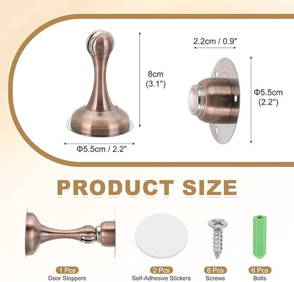 MECCANIXITY Magnetic Door Stoppers Stainless Steel Door Stops, Wall Floor - Image 2