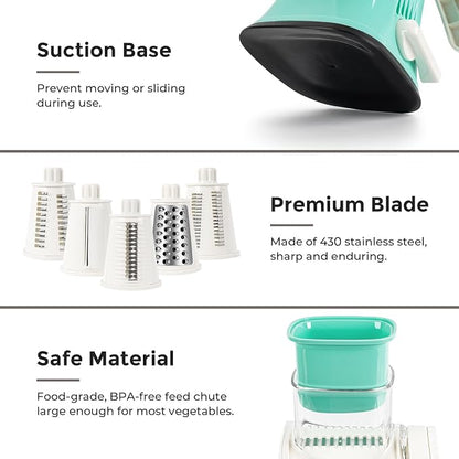 X Home 5-in-1 Rotary Cheese Grater - Image 5