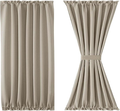 DWCN French Door Curtains – Rod Pocket Thermal Blackout Curtain - Image 7
