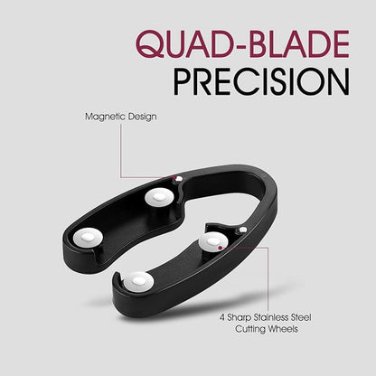 GOBETTER 2 Pcs Wine Foil Cutter Magnetic Design, 4 Stainless Blades Foil - Image 3