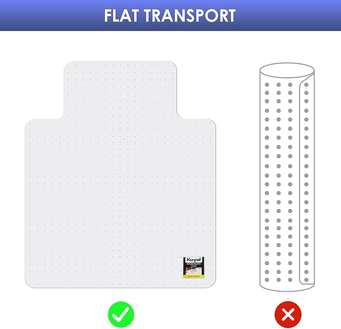 Kuyal Office Chair Mat for Carpet, 2 Pack 36x48 Clear Heavy Duty Computer Chair - Image 7