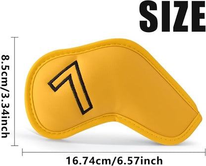 Montela Golf Iron Covers, Golf Iron Head Covers Leather Golf Iron Covers Set - Image 5