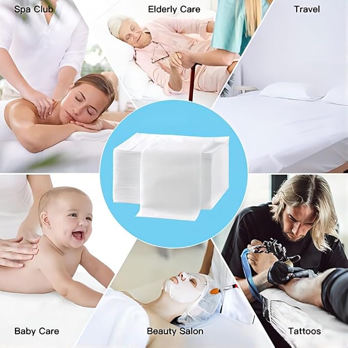 100Pcs Disposable Massage Table Sheets 31.5" x 71" Non-Woven Fabric Bed Covers - Image 2