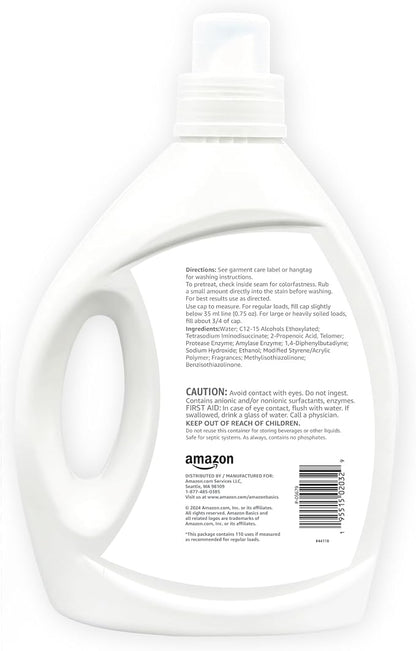 Amazon Basics Concentrated Liquid Laundry Detergent, Free of Perfumes & Clear - Image 2