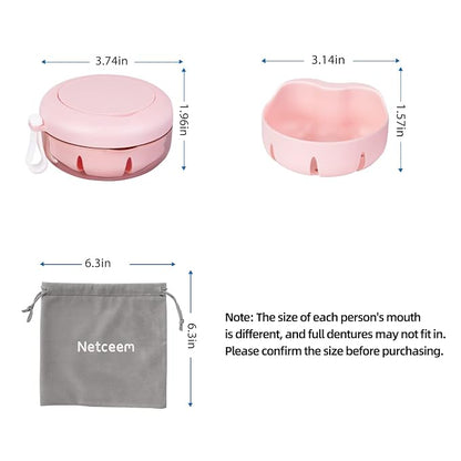 Leak Proof Denture Cup Kit Portable Retainer Case Perfect - Image 2