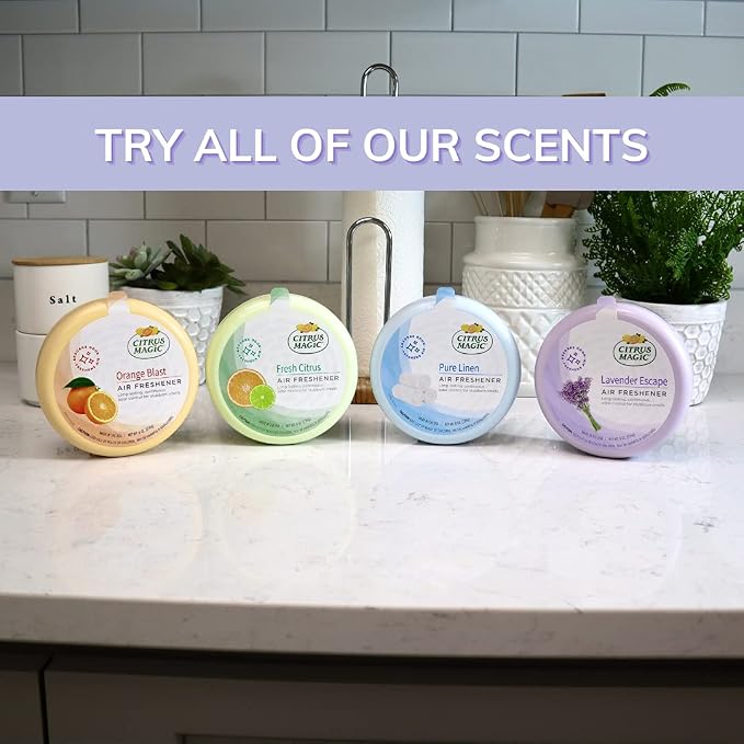 Citrus Magic Odor Absorbing Solid Air Freshener, Pure Linen - Image 9