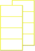200 Pack, 4" x 2", Labels Stickers for Storage Bins - Matte White
