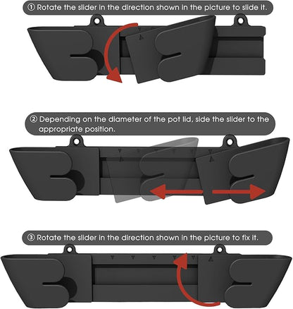 Adjustable Universal Pot Lid Holder Organizer - Image 2