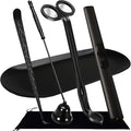 5 IN 1 Candle Wick Trimmer, Electric Candle Lighter Rechargeable, Candle Snuffer, Candle Wick Cutter, Candle Wick Dipper Accessory Candle Making Kit,with Storage Tray Plate for Gifts Candle Lovers