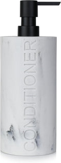 Conditioner Dispenser – Luxurious Refillable Pump Bottle with Embossed Text, Durable Construction for Bathroom and Kitchen